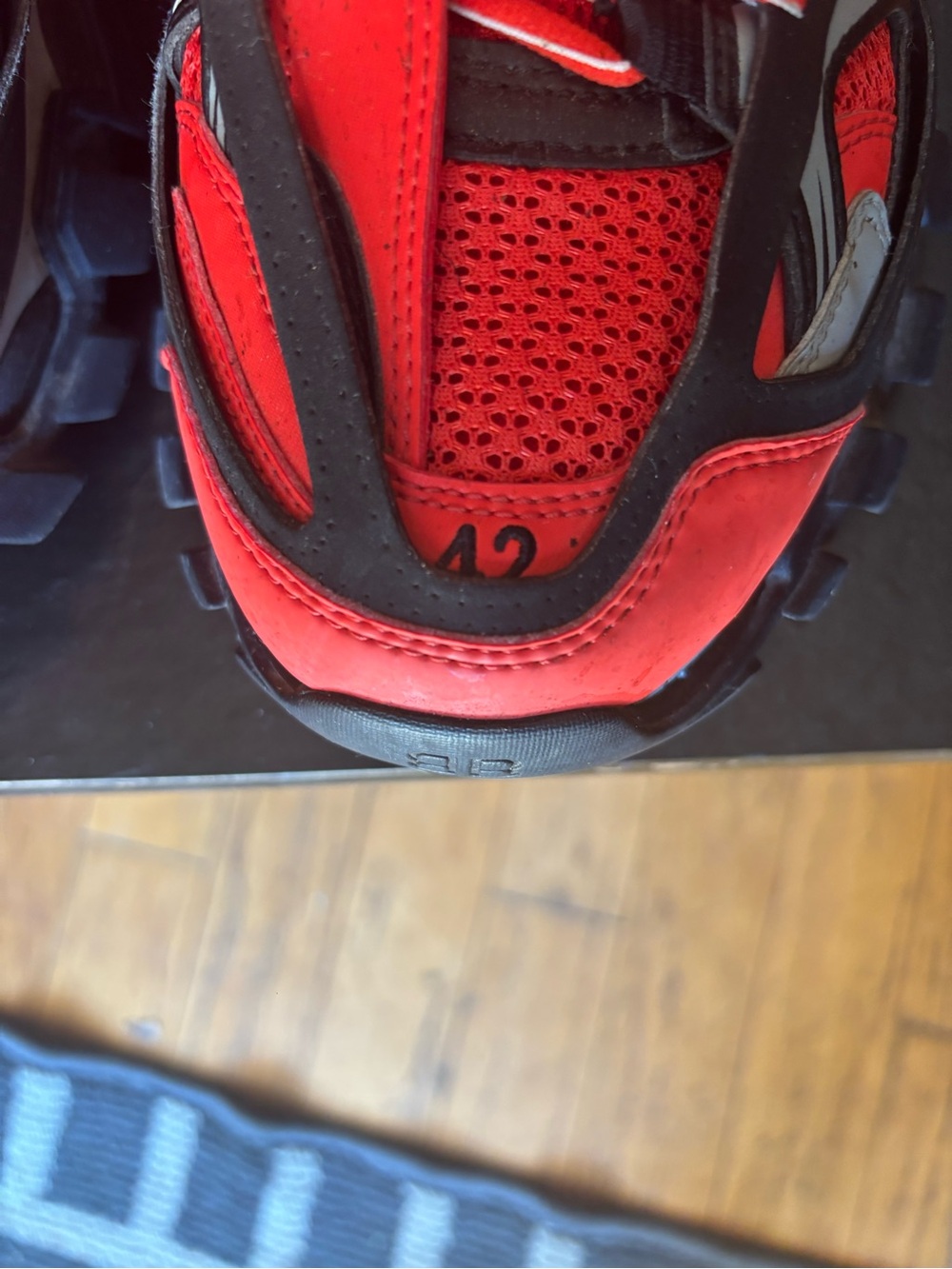 Balenciaga Track Sneakers Red/Black Size 42 (US 9) - Worn Once - Picture 9 of 11